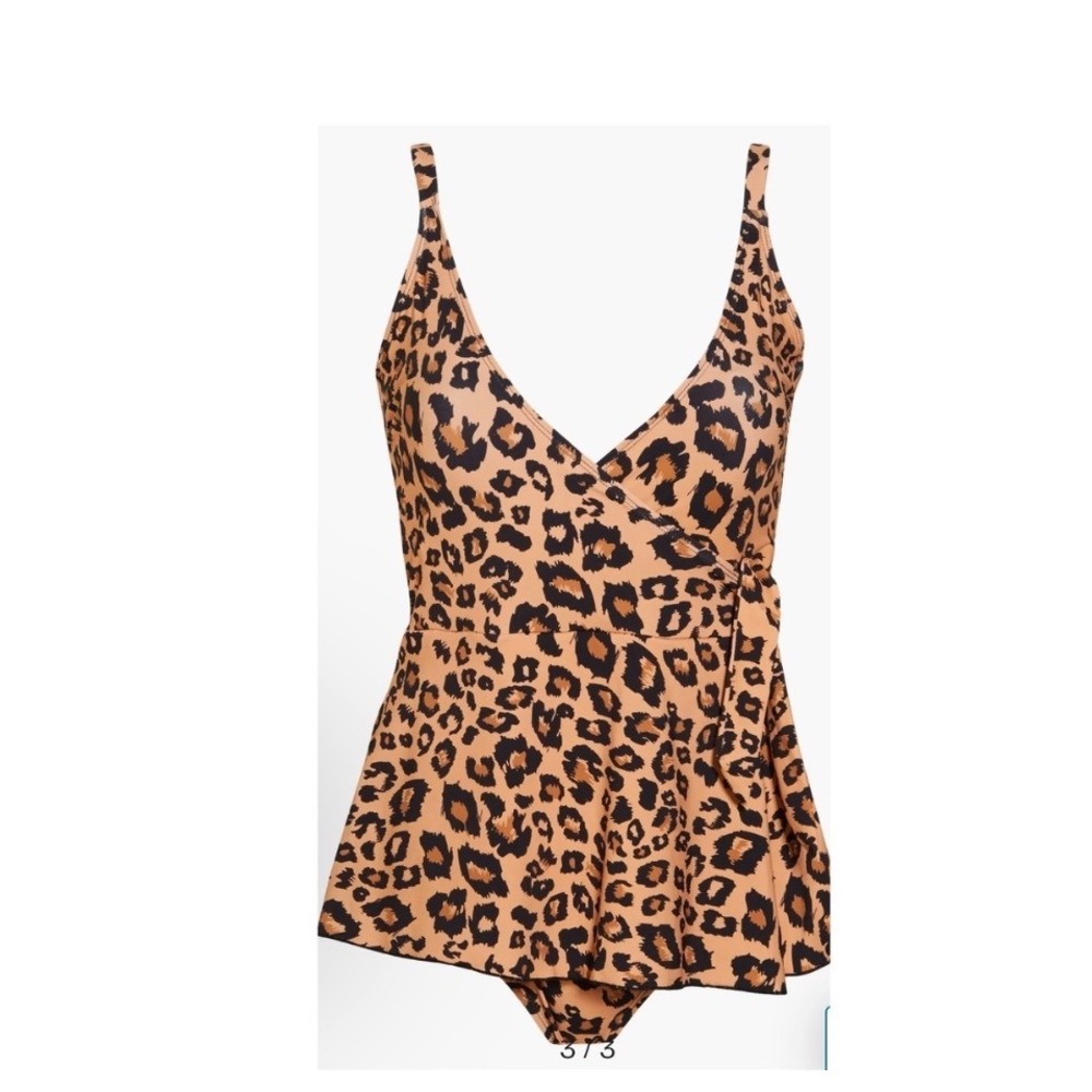 Betsey Johnson Leopard Print One Piece Swimsuit